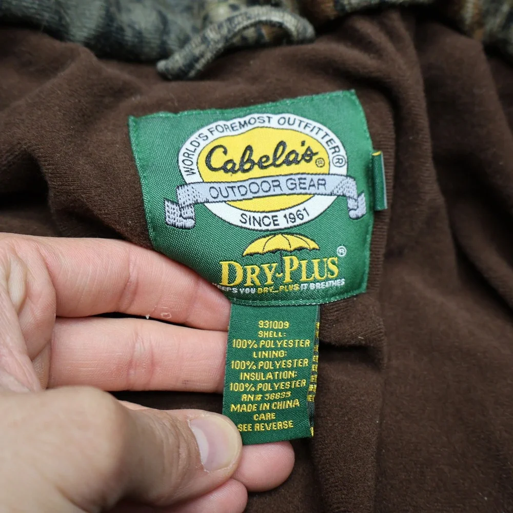 Cabelas Coverall Men XXL Tall Mossy Oak Break-Up Camo Insulated Waterproof 44x33